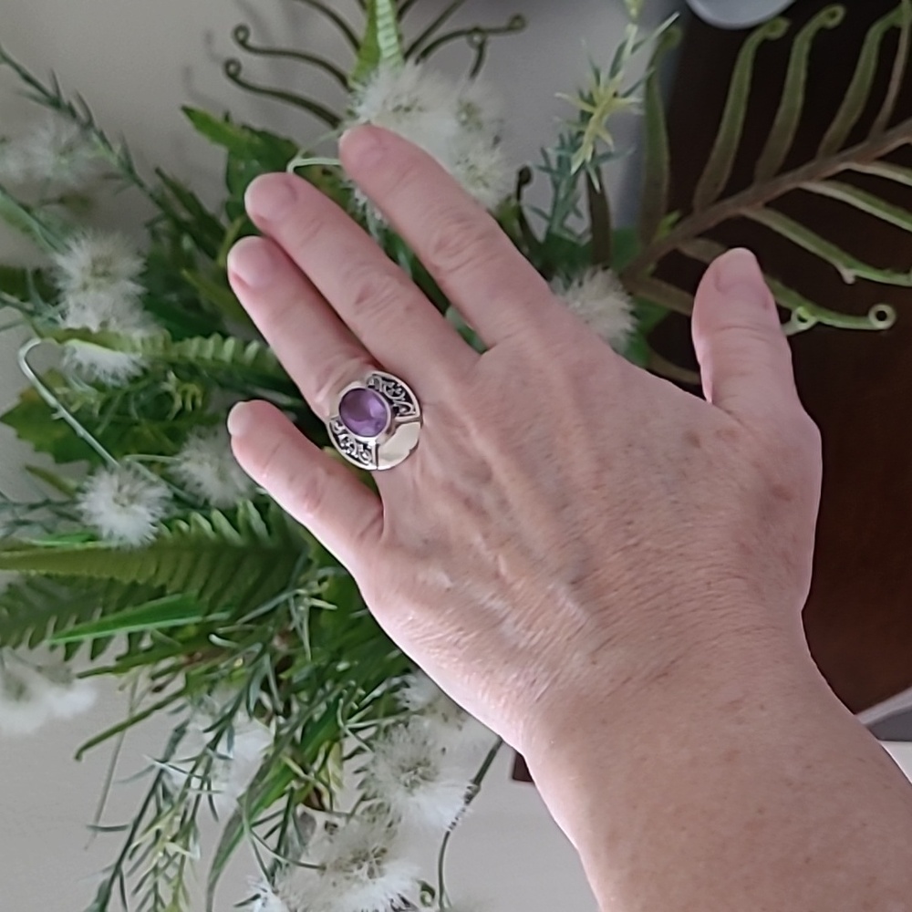 Amethyst silver ring - Picture 12 of 13